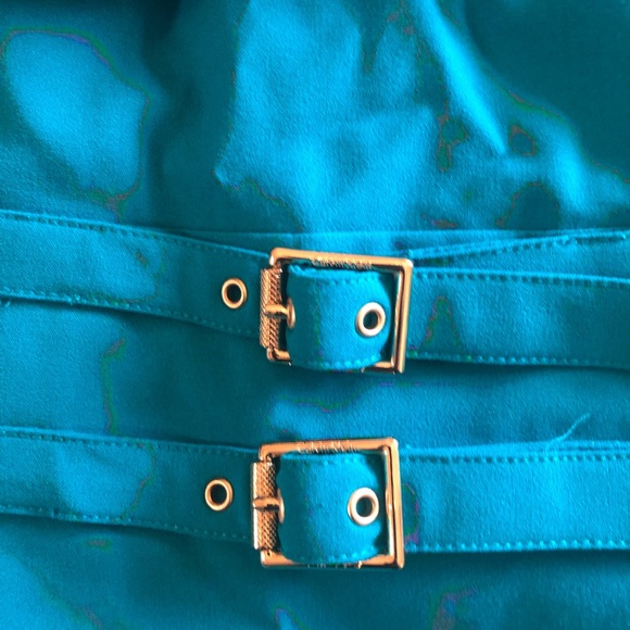 Teal blue/ green sleeveless business dress - Picture 3 of 3